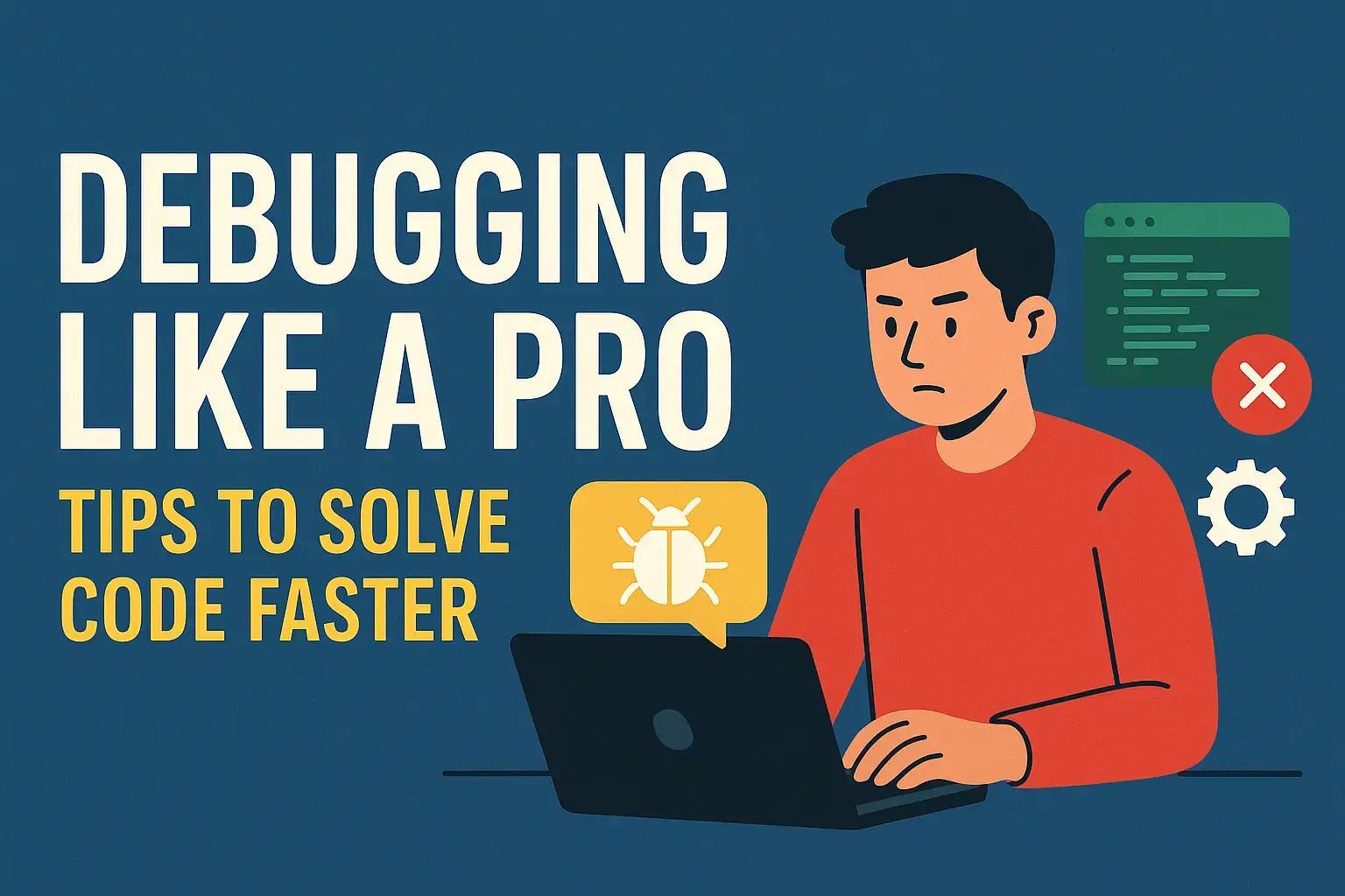 Debugging Like a Pro: Tips to Solve Code Faster - Blog Cover Image