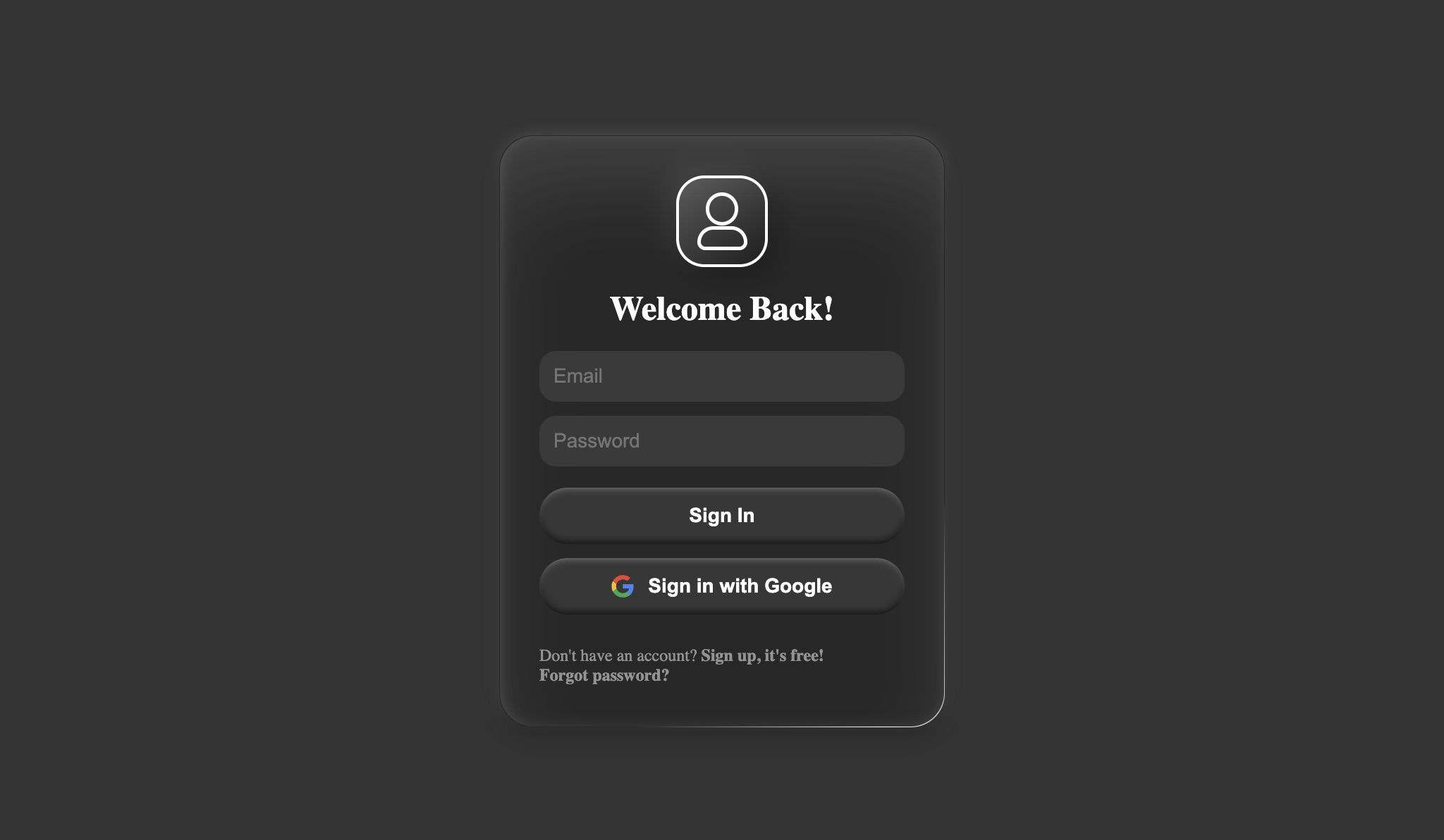 Dark Polymorphism Login Page - HTML CSS Dark Mode Neumorphic UI - Projects Image