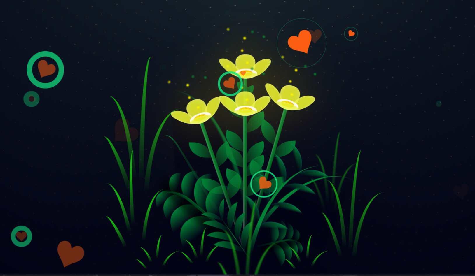 Flowers Growth Animation using HTML, CSS & JavaScript - Projects Image