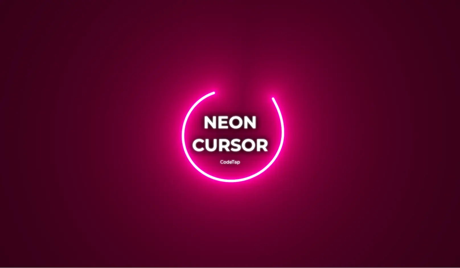 Glowing Neon Cursor Effect – Interactive Mouse Trail - Projects Image
