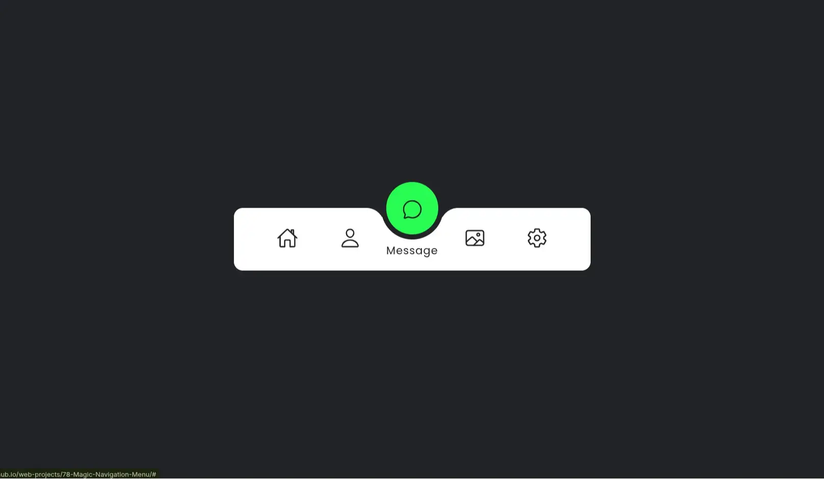 Magic Navigation Menu in HTML, CSS & JS – Interactive Animated Navbar Design - Project Thumbnail