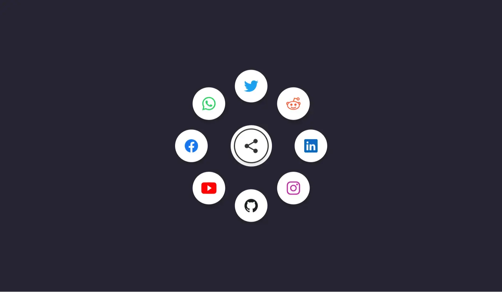 Magic Social Share Menu in HTML, CSS & JS – Animated Floating Share Icons - Project Thumbnail