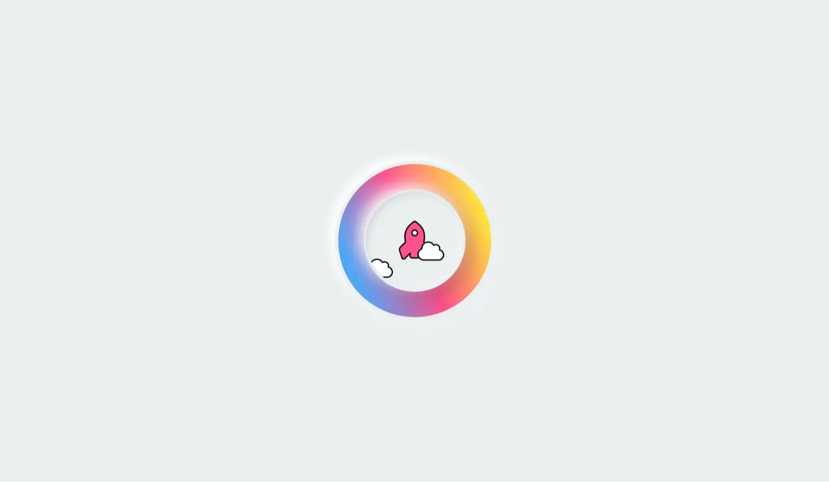 Neumorphism Rocket Loader using HTML & CSS – Soft UI Animated Spinner - Project Thumbnail