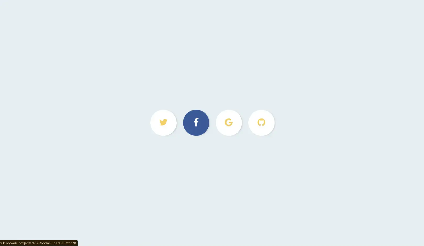 Social Share Button in HTML & CSS – Responsive Animated Icons - Project Thumbnail