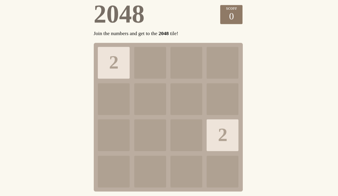 2048 Game using HTML, CSS & JavaScript - Project Thumbnail
