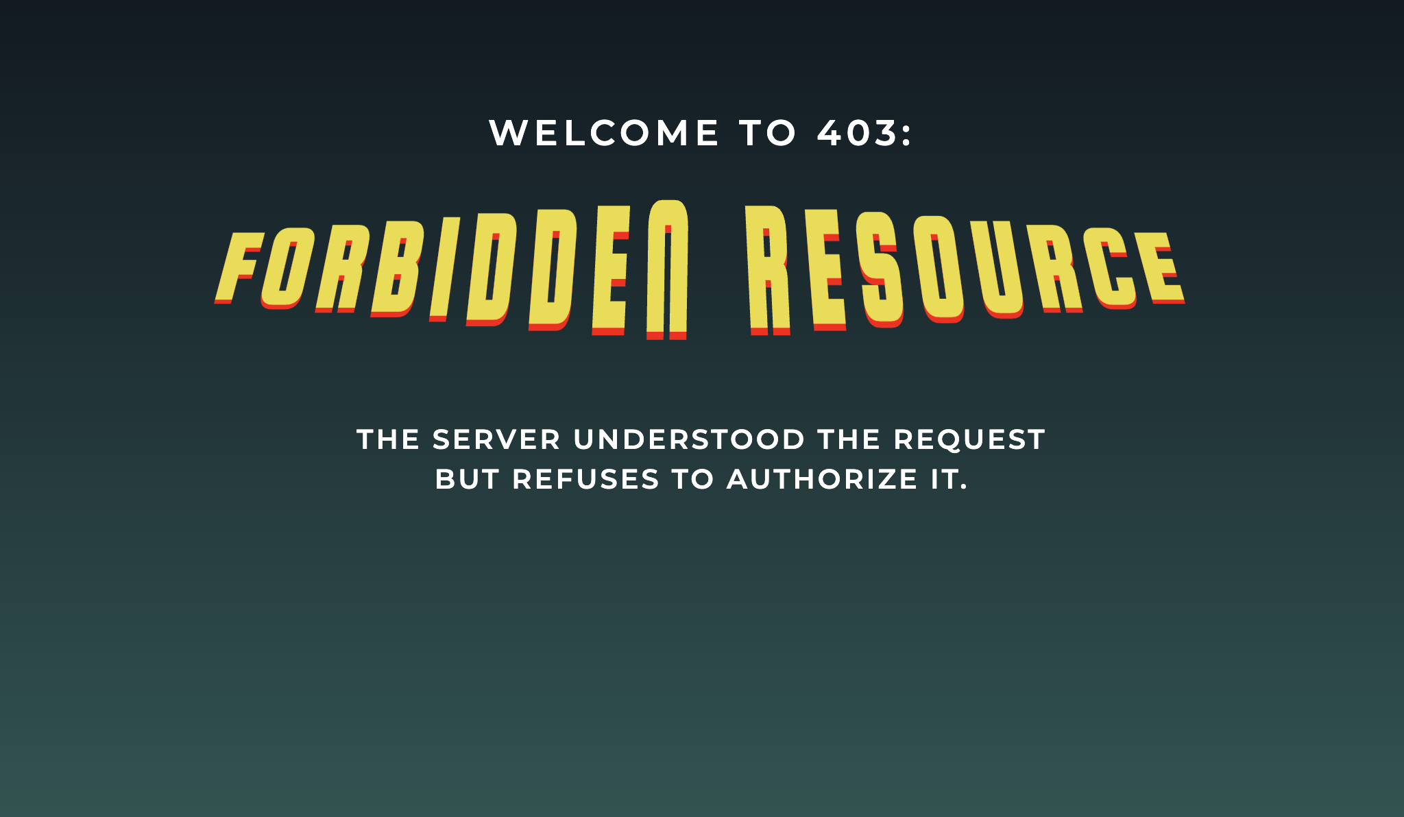 403 Forbidden Landing Page in HTML & CSS – Clean Error UI Design - Projects Image