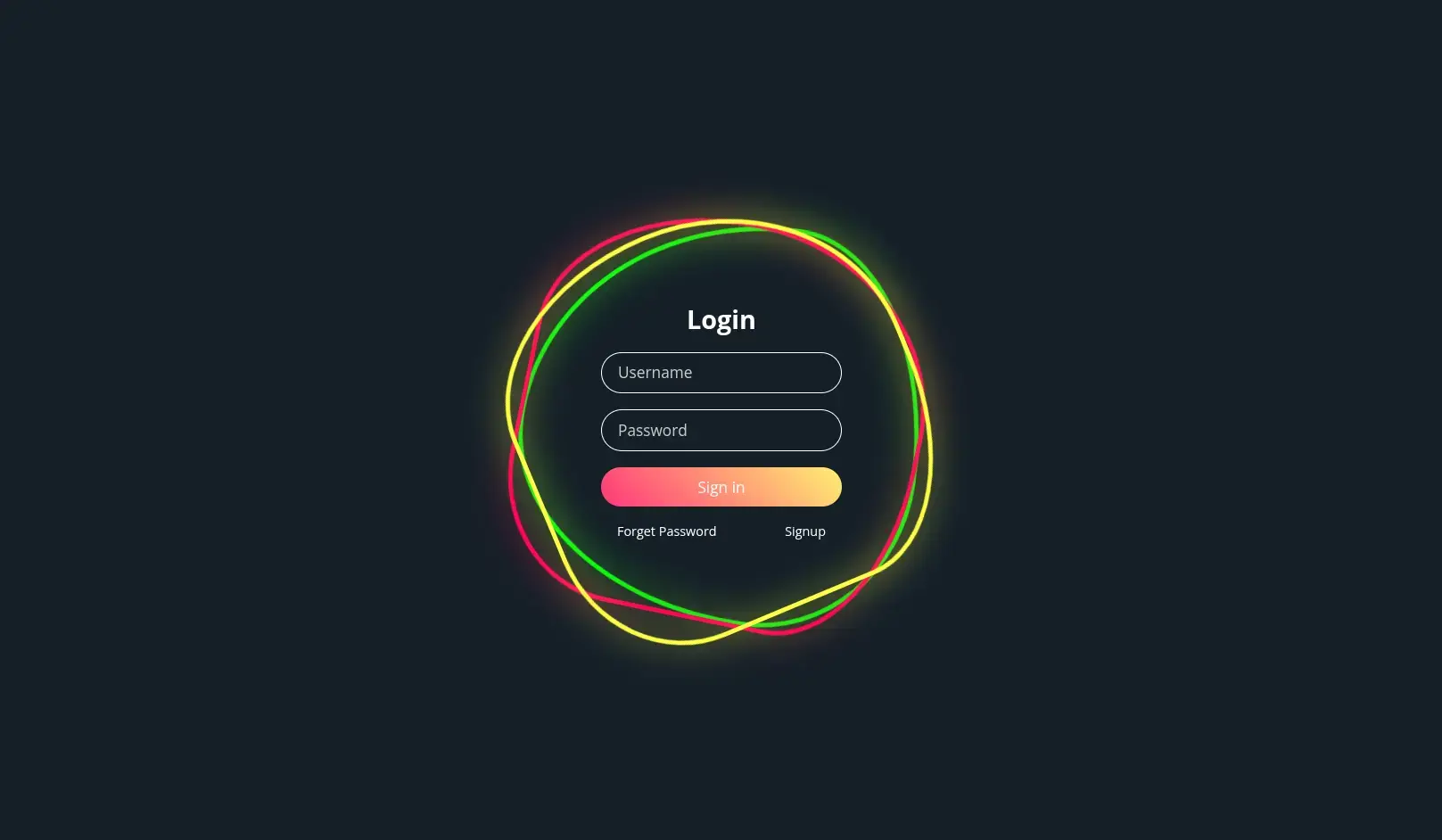 Animated Login Page using HTML & CSS - Project Thumbnail