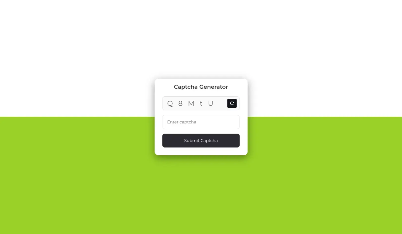 Custom Captcha Generator Using JavaScript – Simple Secure Form Validation - Projects Image