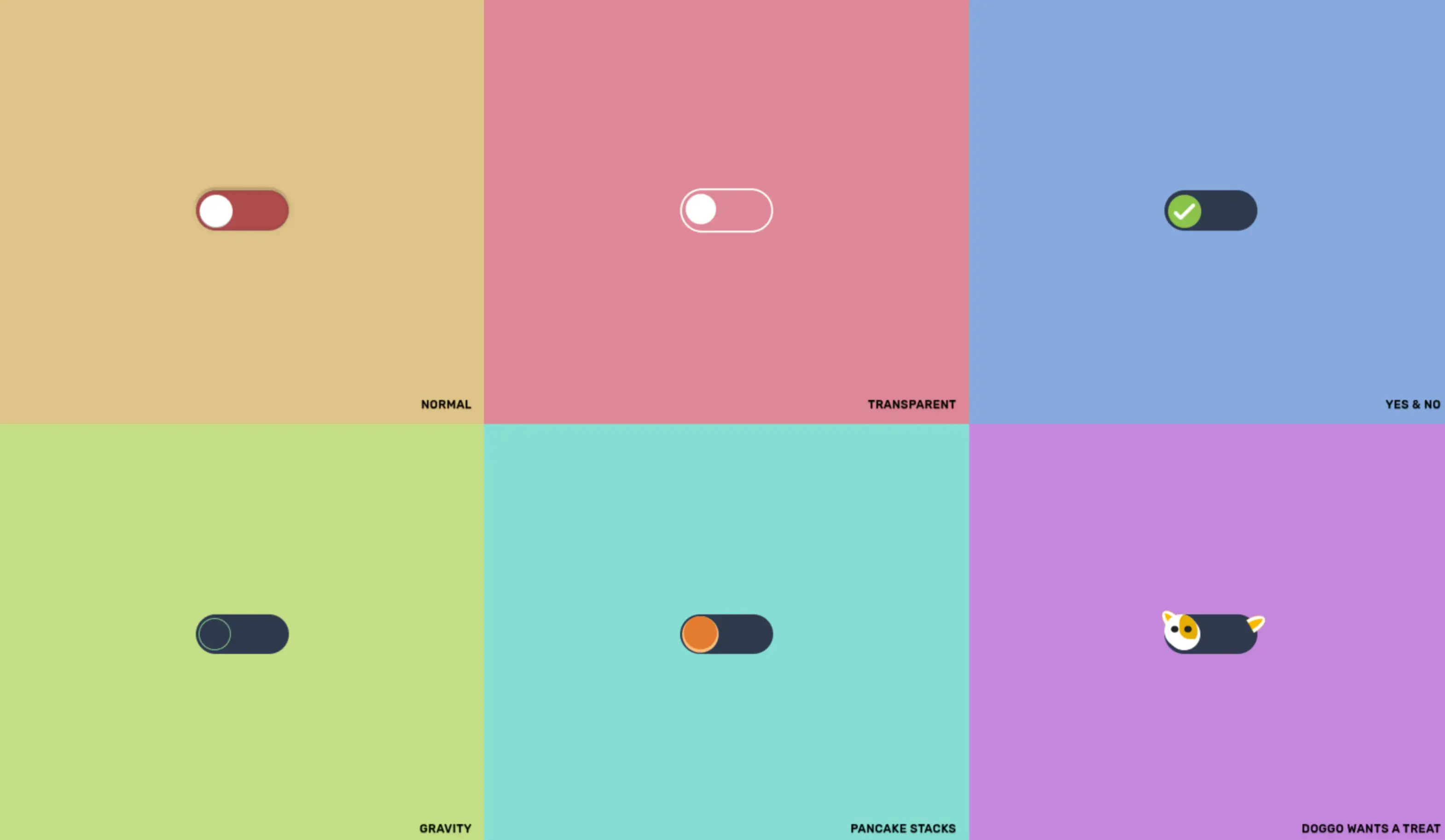 Funny Toggle Switches using HTML, CSS & JavaScript - Project Thumbnail
