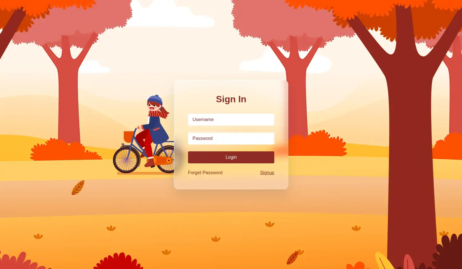 Glassmorphism Leaf Login - Animated HTML & CSS - Projects Image