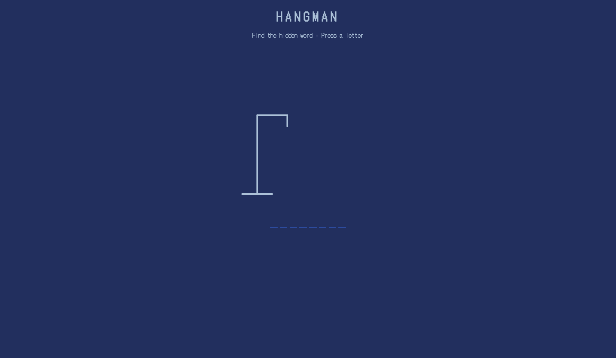 Hangman Game using HTML, CSS & JavaScript - Project Thumbnail