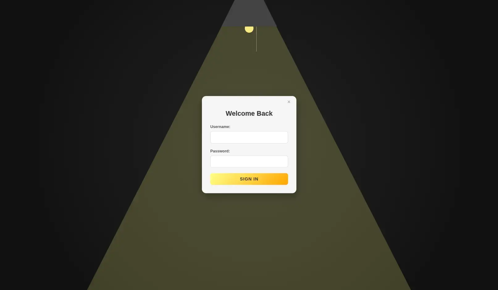 Modern Lamp with Login — HTML, CSS & JS Project - Projects Image