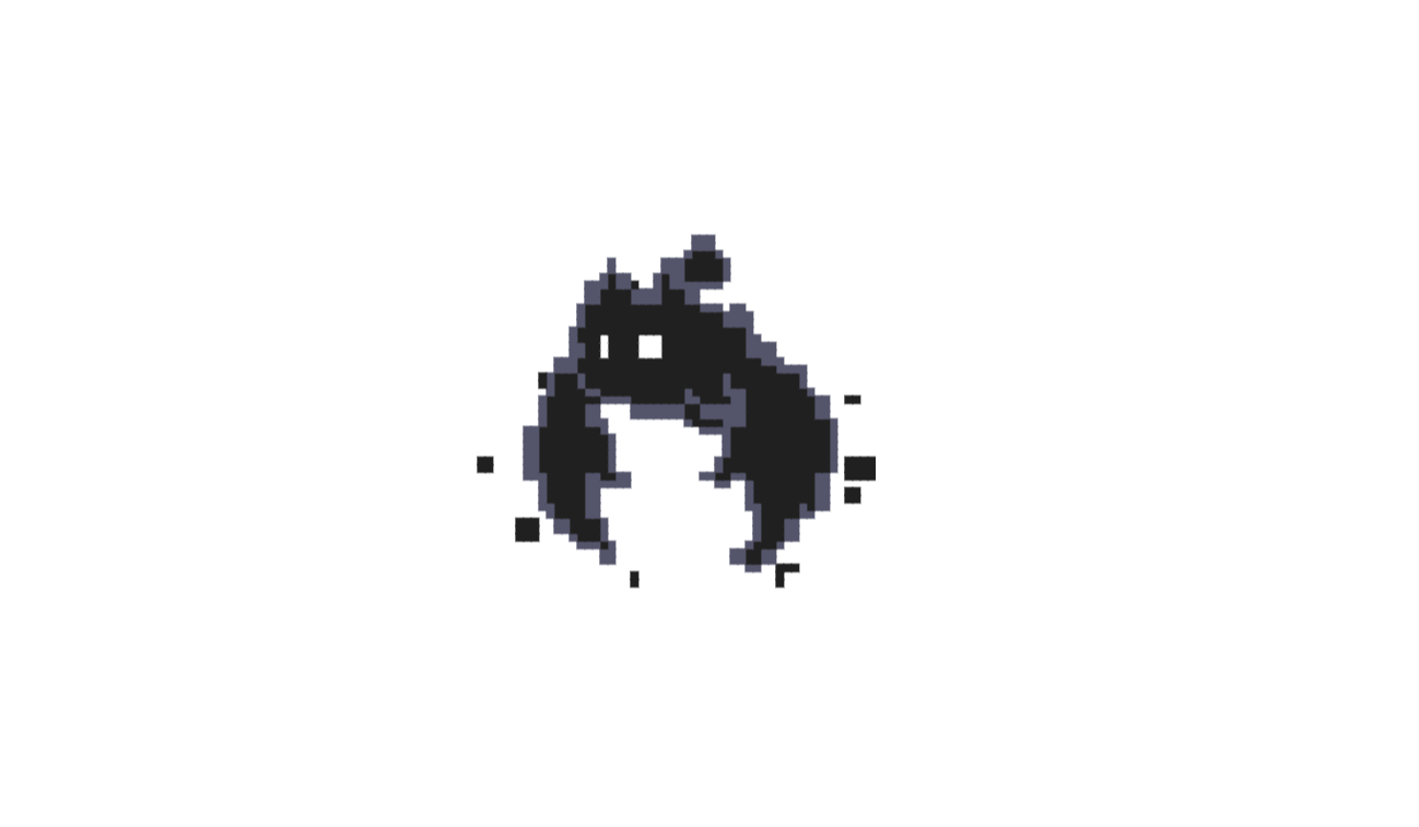 Screenshot of Pixel Bat Animation using HTML, CSS, and JavaScript project