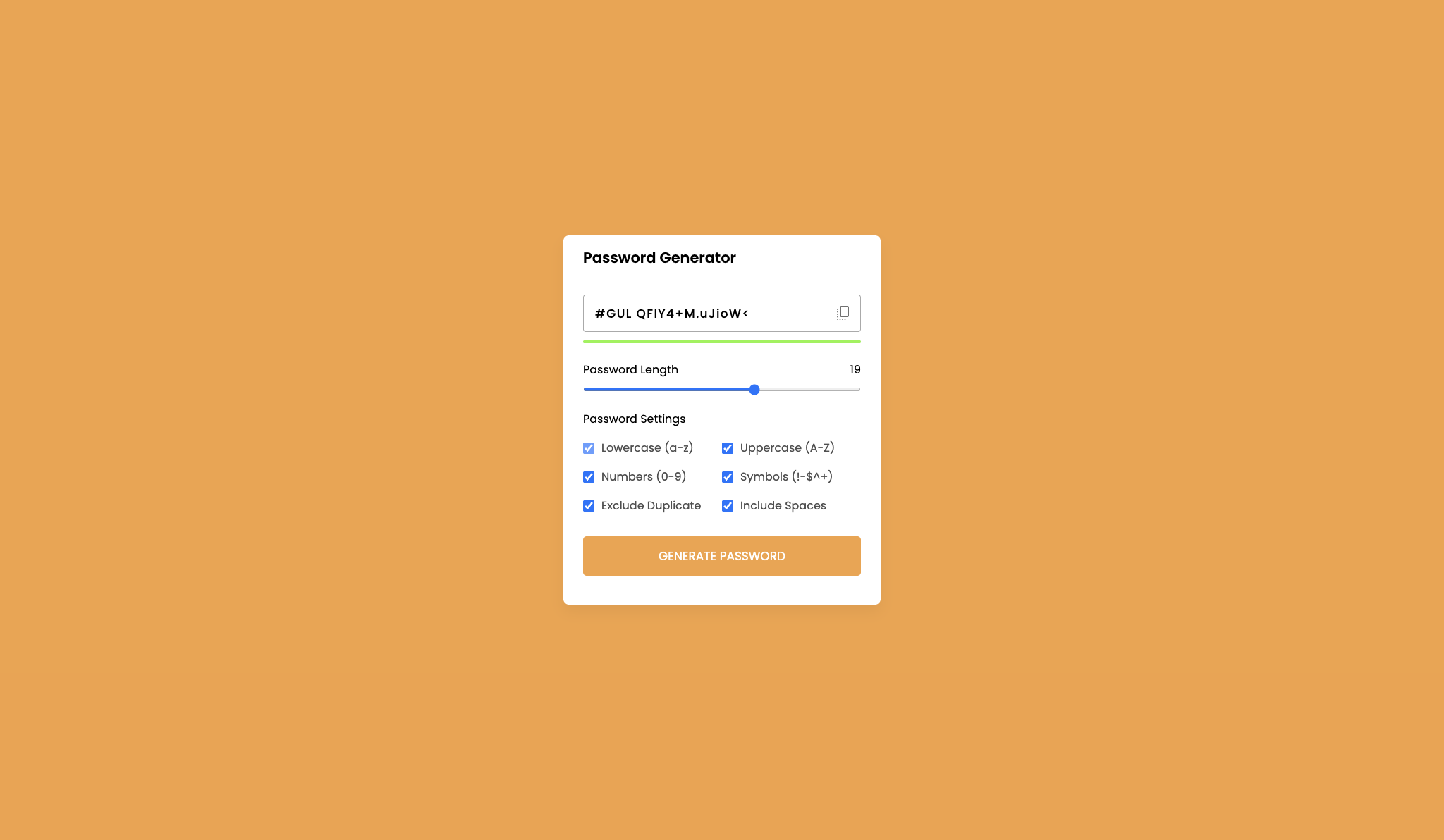Random Password Generator – JavaScript Project - Project Thumbnail