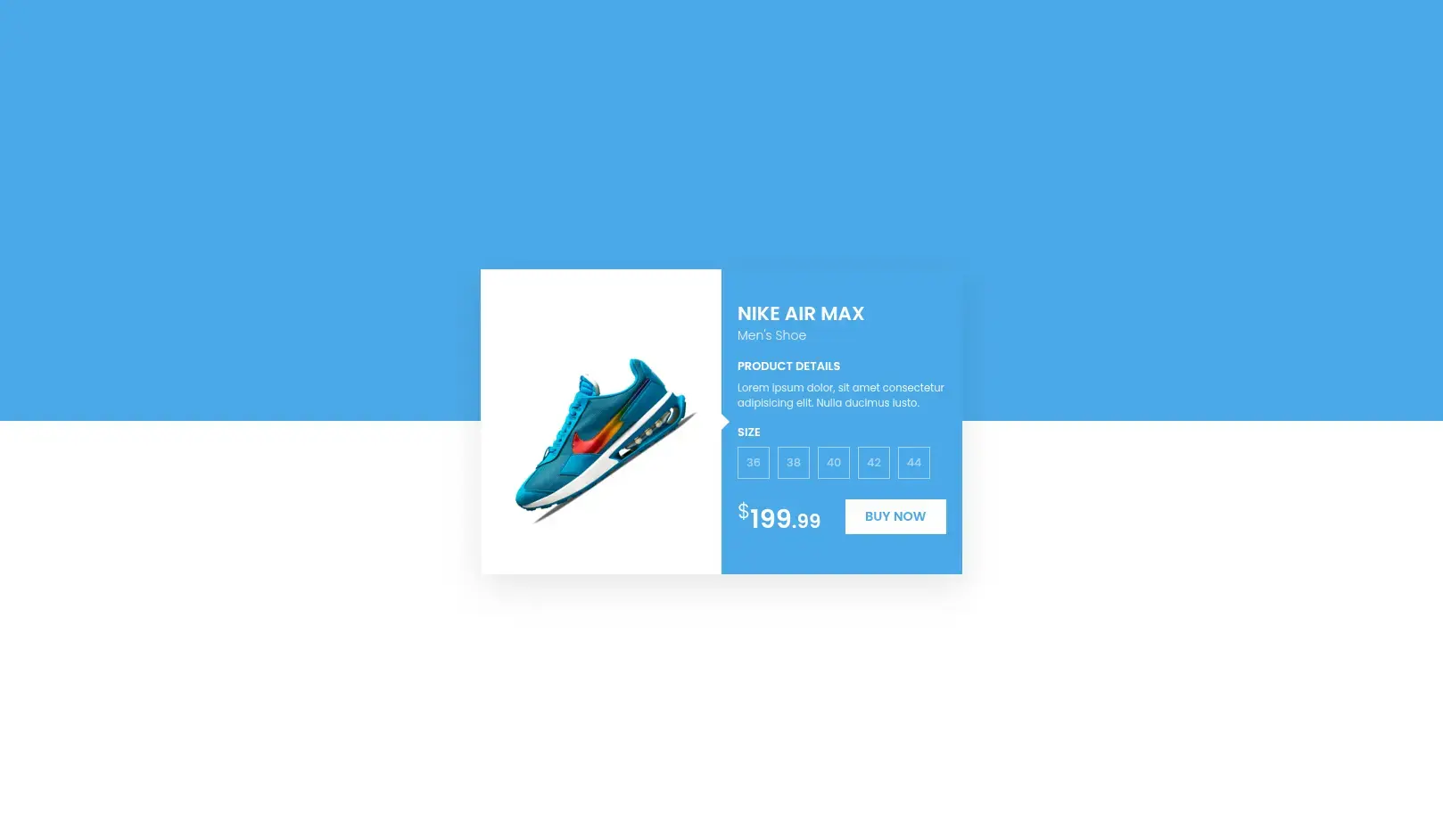 Sliding Product Card in HTML & CSS – Interactive Hover Flip Card UI - Project Thumbnail