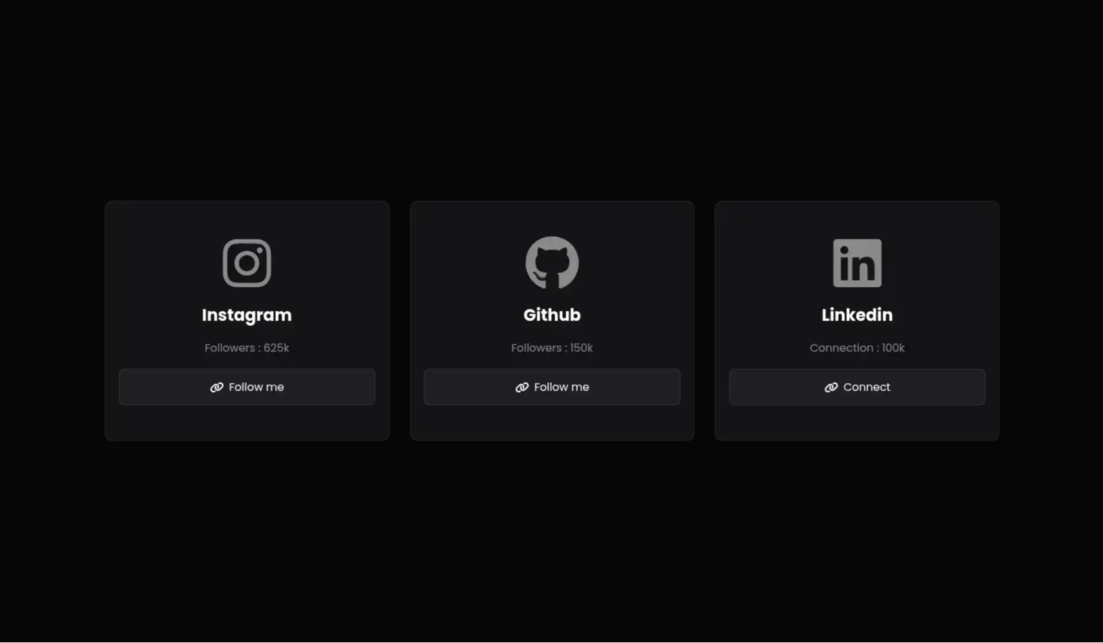 Social Media Card Hover | HTML CSS JavaScript Effect - Project Thumbnail