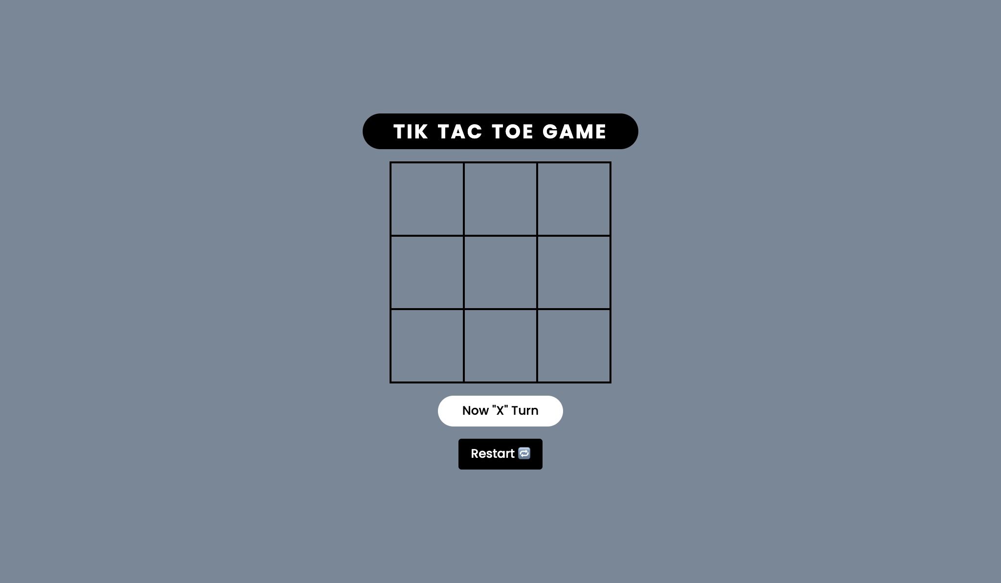 Tic Tac Toe Game using HTML, CSS & JavaScript - Project Thumbnail